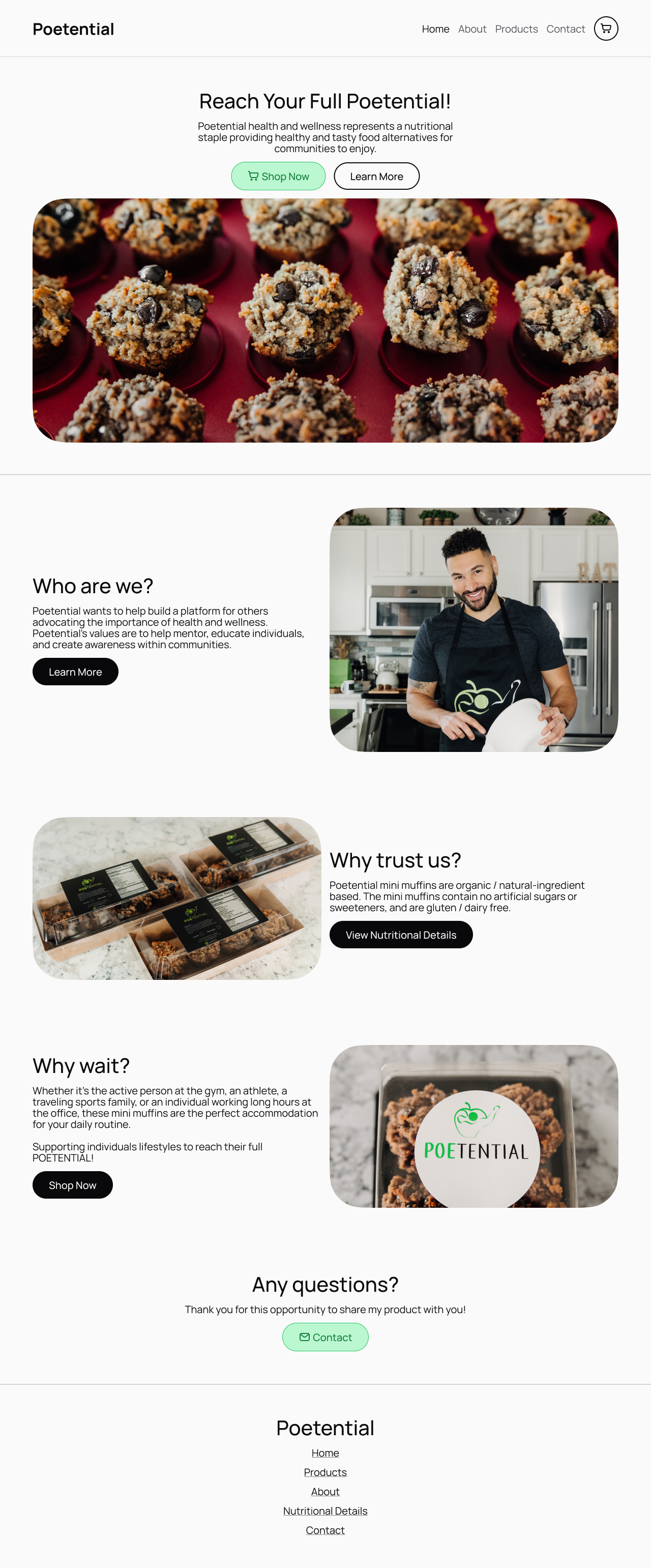 desktop wireframe for the home page of poetential