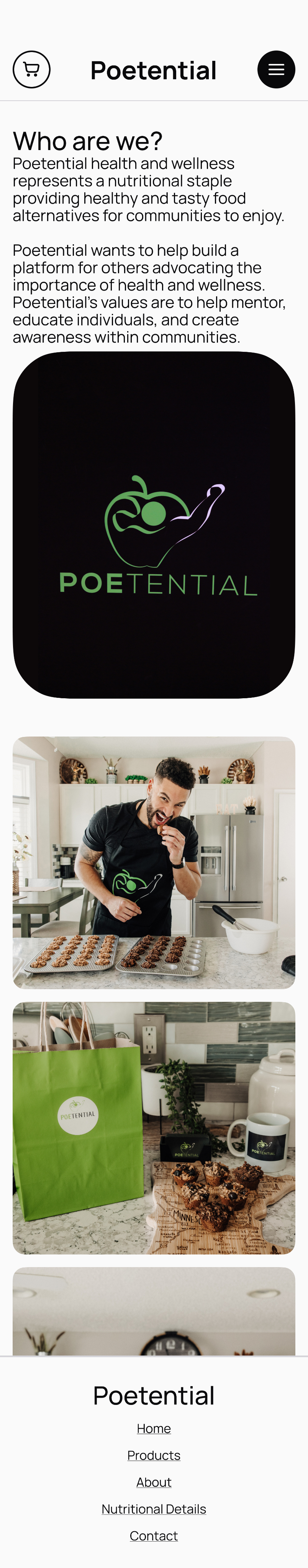 wireframe of the about page of poetential