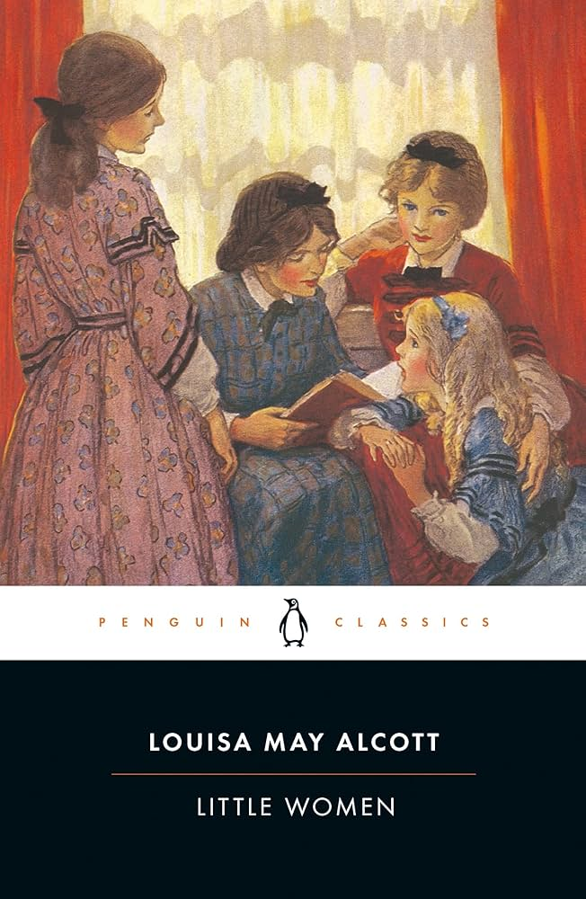 book cover of little women, by louisa may alcott